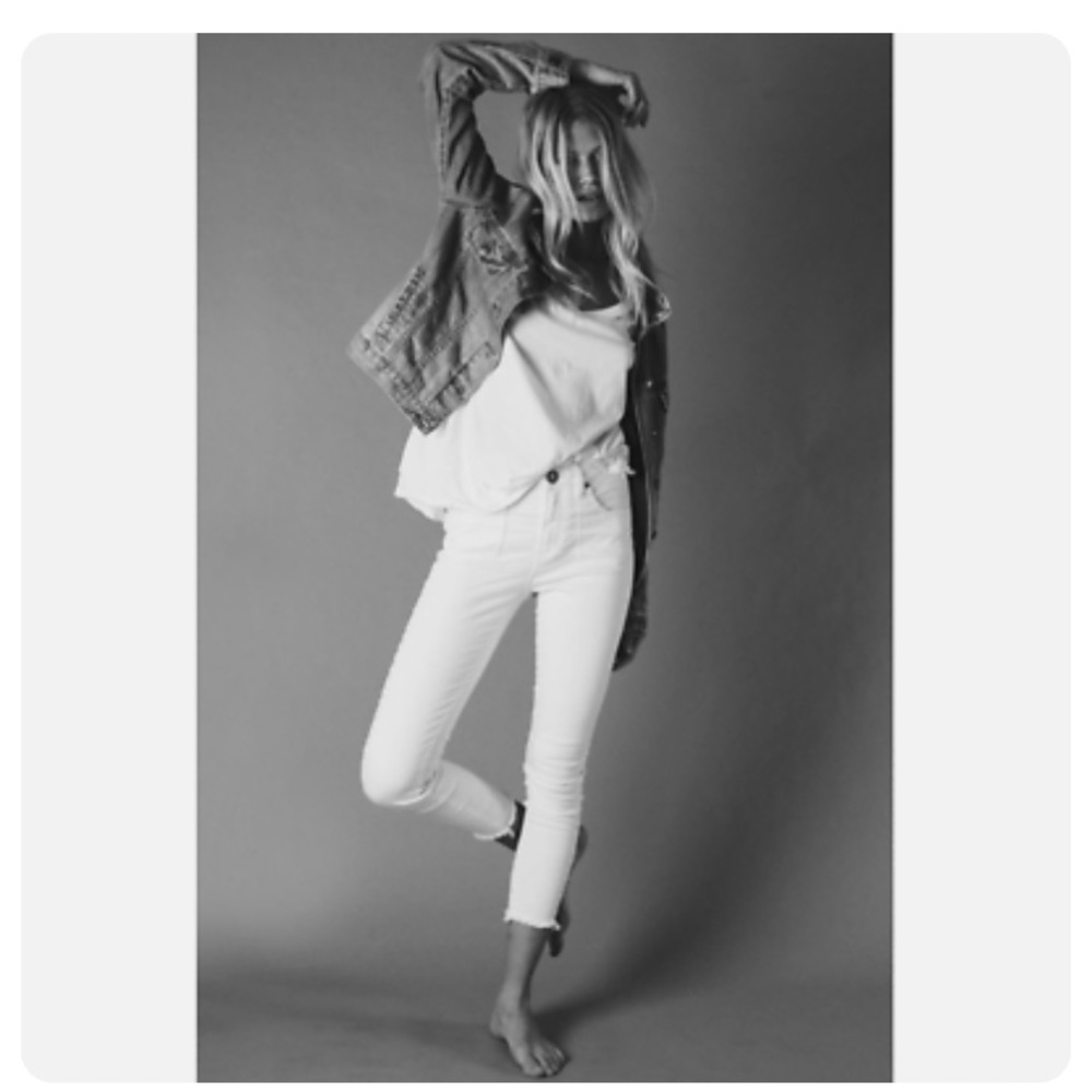 One Teaspoon White High Rise Freebird II Jeans